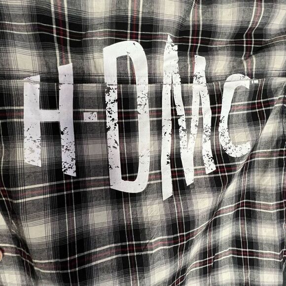 Harley Davidson Women's HDMC Sleeveless Plaid Button Down Shirt Black Medium NWT - Picture 11 of 11